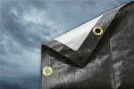 Black / Silver Super Heavy Duty Tarps (8oz)