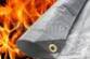 Silver Flame Retardant Heavy Duty Tarp 8' X 16'