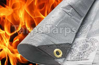 Silver Flame Retardant Heavy Duty Tarp