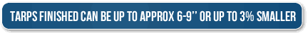 Tarps Size Disclaimer