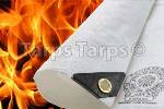 White Flame Retardant Heavy Duty Tarps